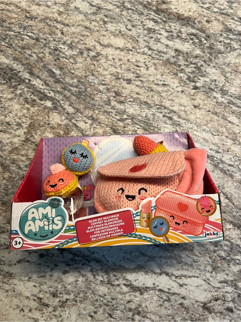 Ami Amis Pink Plush Glam Makeup Set for Kids NIB